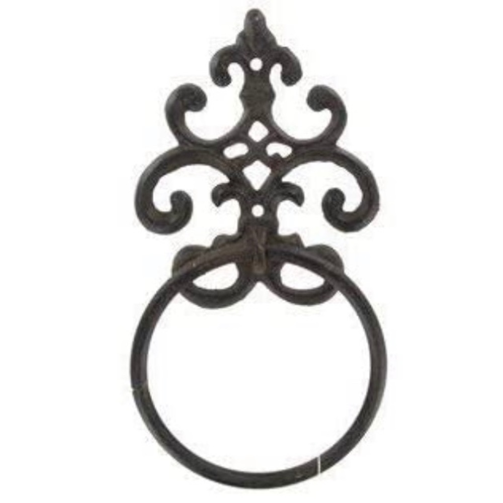Cast Iron ornate kitchen towel holder home decor